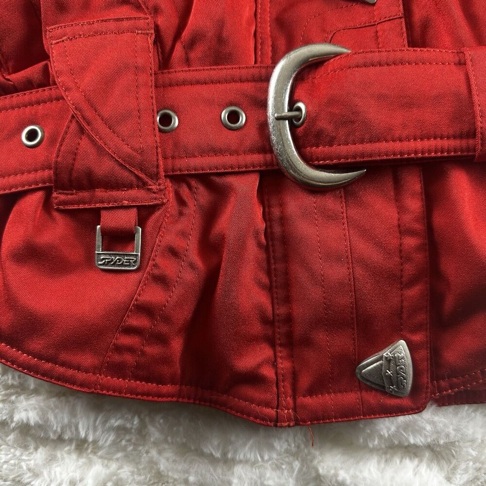 Spyder Ski Coat Embroidered Women's 8 Red‎ Thinsulate 90's Vibe Winter warm - Picture 15 of 16
